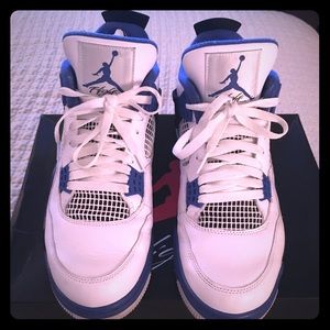 Jordan IV 4 Motorsport White Game Royal Blue sz 11